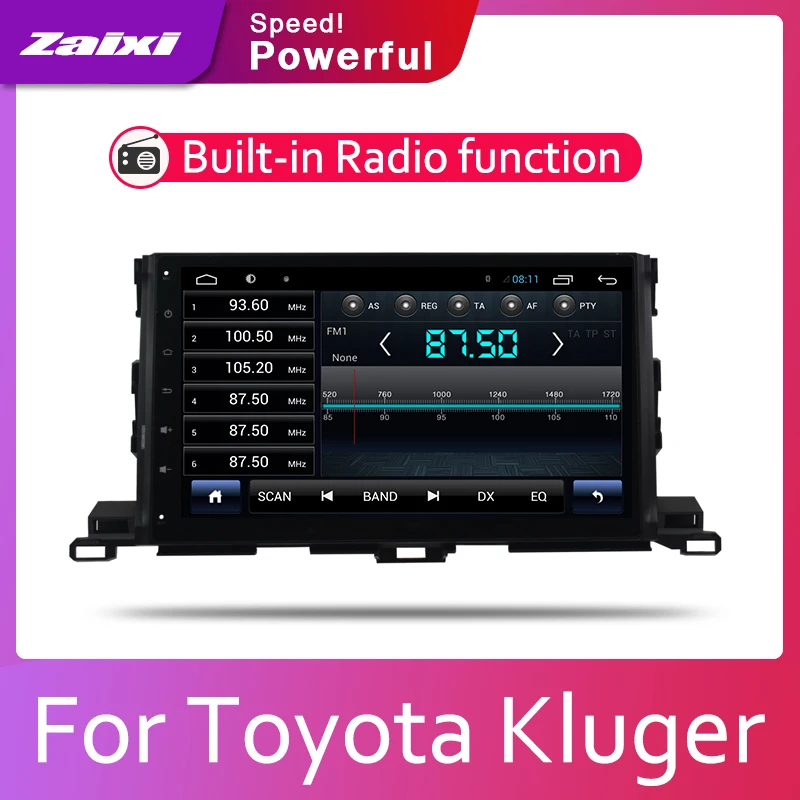 ZaiXi автомобильная система Android 1080P IPS ЖК экран для Toyota Kluger (Австралия) 2014 2019