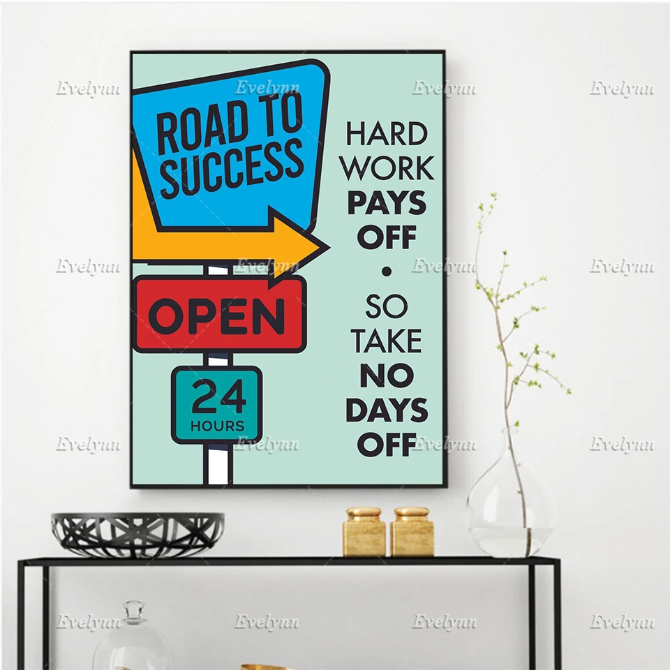 

Monopoly Road To Success Inspirational Quote Poster Alec Monopolying Art Painting Hd Print Canvas Wall Pictures For Office Decor