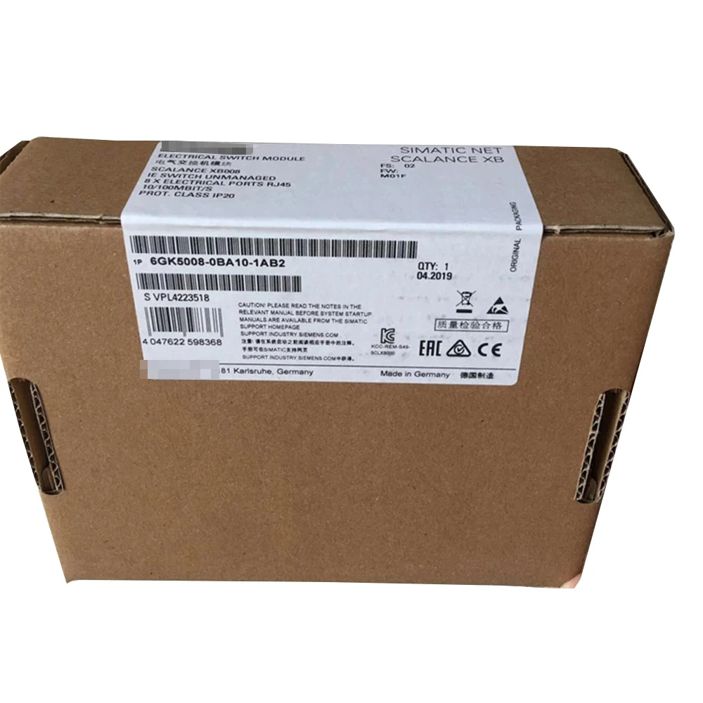 

6GK5008-0BA10-1AB2 SCALANCE XB008 Unmanaged Industrial Ethernet Switch 6GK5 008-0BA10-1AB2