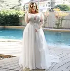 Женское кружевное свадебное платье It's yiiya, белое свадебное платье с V-образным вырезом, коротким рукавом и шлейфом в современном стиле для сада и пляжа на лето 2019