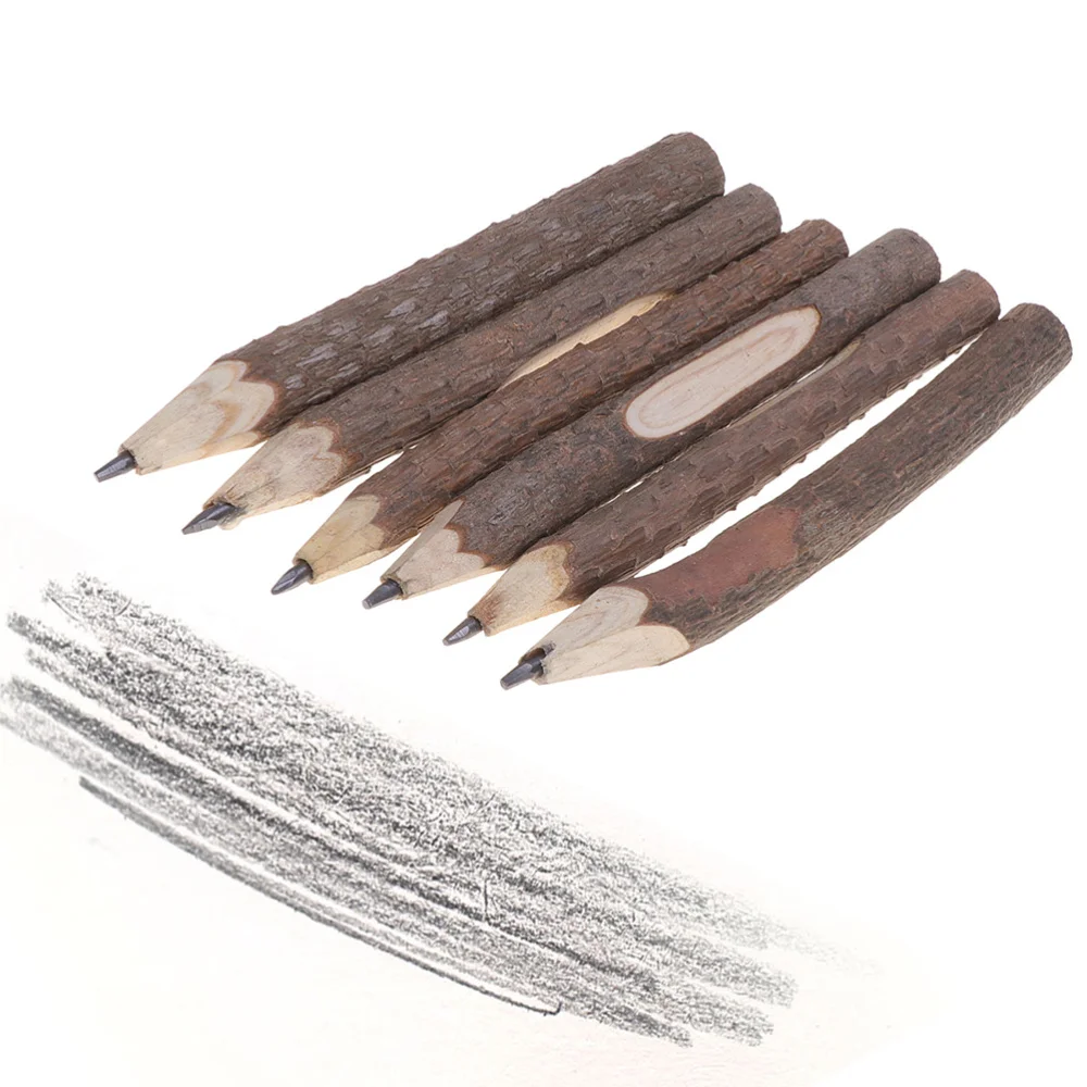 

15PCS 13cm Retro Bark Pencils Wooden Tree Rustic Twig Pencils Gifts for Kids Children