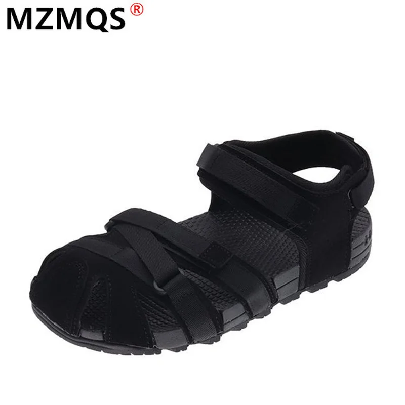 

2021 Summer Women's Sandals Fashion Vintage Velcro Women Casual Sandals Women Baotou Platform Sandals Zapatos Mujer Low-heeled