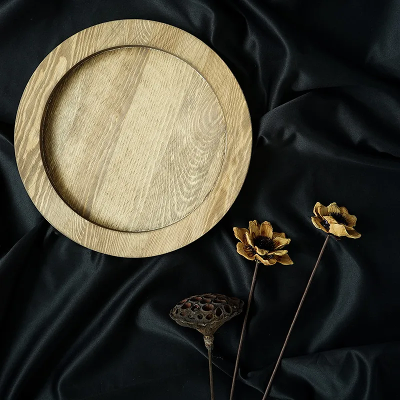 Tobs круглый поднос для кексов винтажный деревянный ручной работы поддон тортов