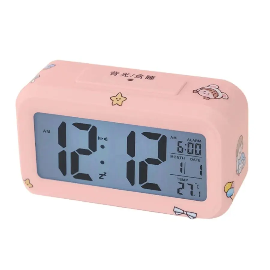 

Led Digital Alarm Clock Electric Sleep Alarm Cute Clock Travel Temperature Glow Portable Set Despertador Desk Decoration NZF5