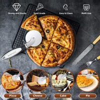 wheel round rockers portable pizza cutters wheel stainless steel pizza pie waffle cutters kitchen bakeware household accessories