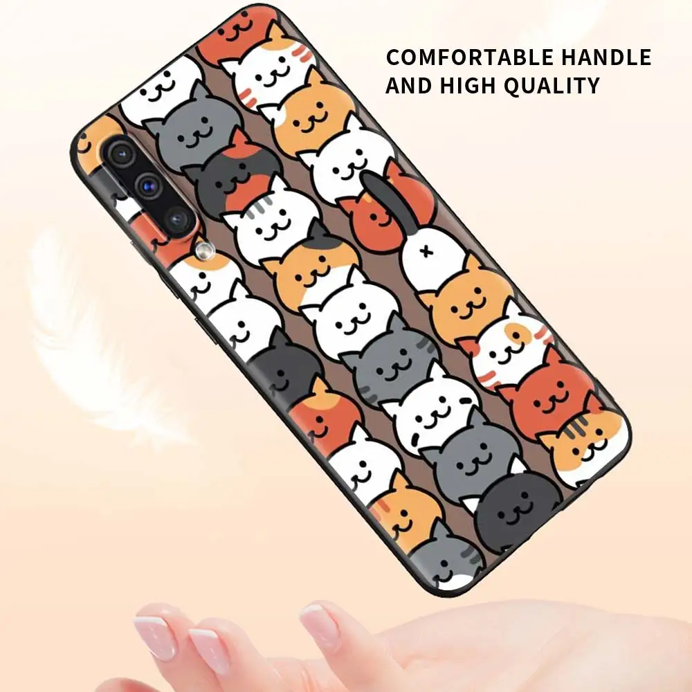 

Cute Animal Cat Cartoon Case For Samsung Galaxy A50 A70 A10 M31 A20e A30 A40 A20s A02s A10s M51 M30s F41 Black Soft Phone Covers
