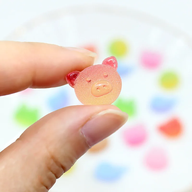 Добавки для слайма Boxi из смолы милые Подвески в виде животных Свинья медведь