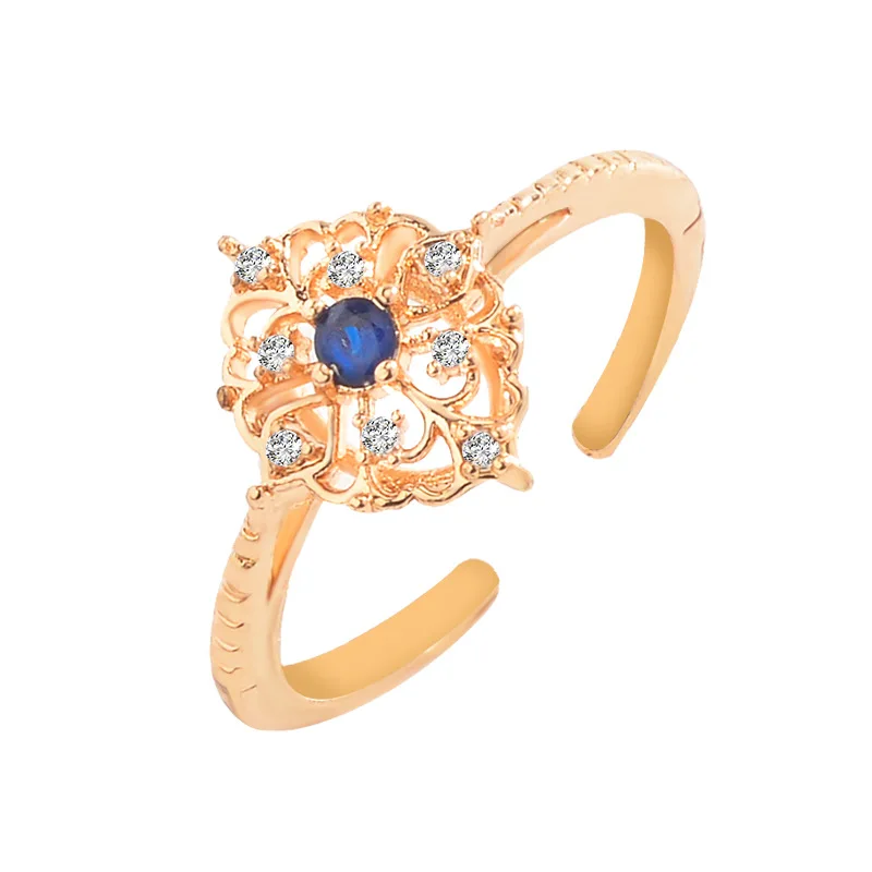 Для девушек и женщин в стиле ретро полое кольцо Прекрасный с украшением виде