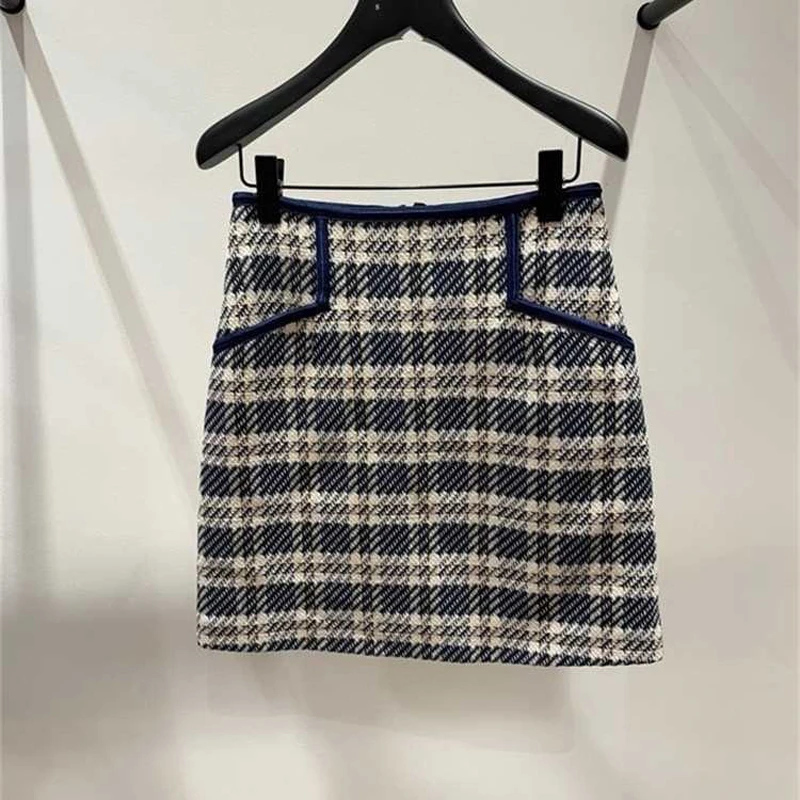 

2021 Spring Summer New Clothes Sweet Women 2 Piece Sets Turn-down Collar Plaid Print Short Jacket And Fashion Mini Shorts