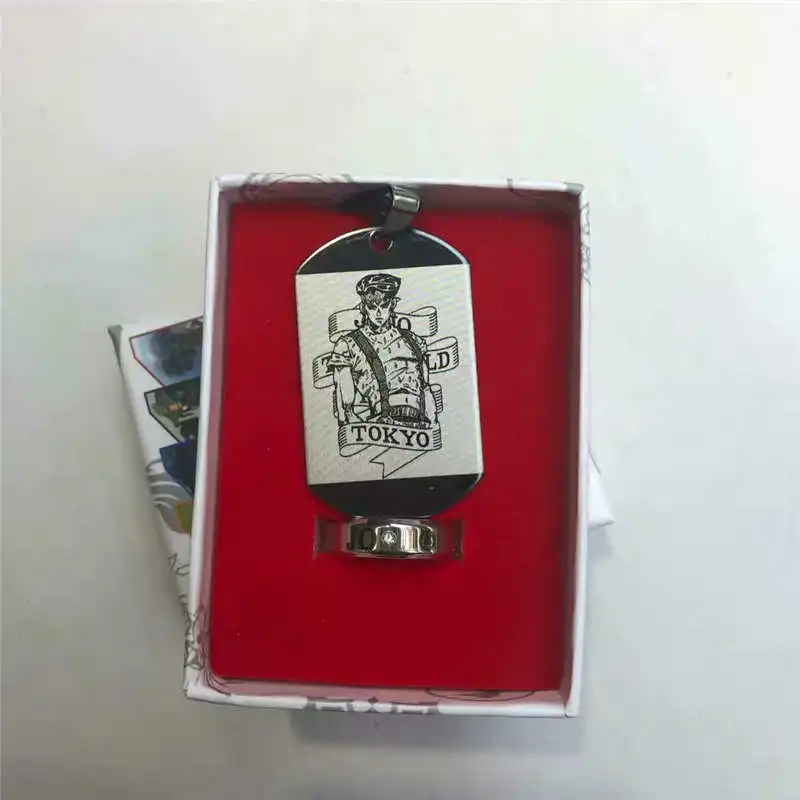 Оптовая продажа Аниме Adventure периферии ожерелье набор колец нержавеющая сталь