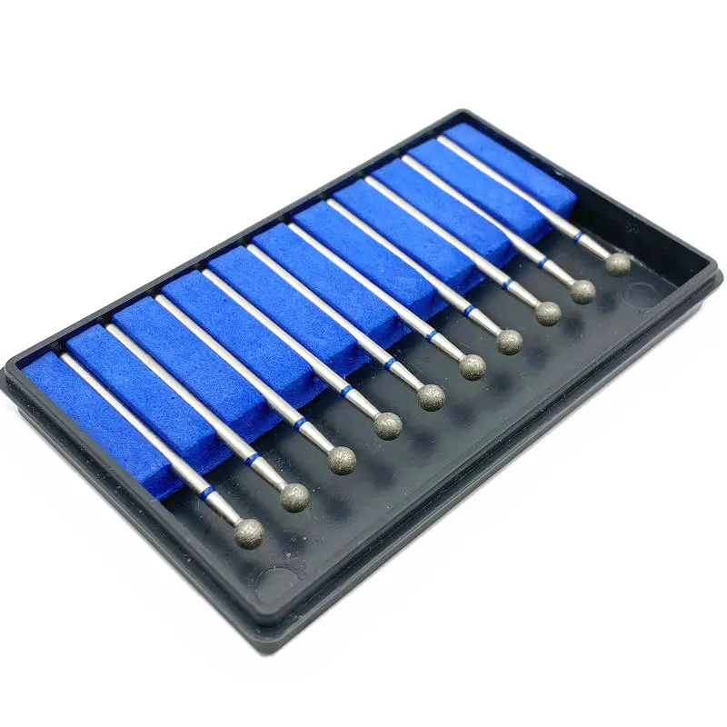 Алмазная дрель для ногтей с круглой головкой 10 шт. Фрезерный резак