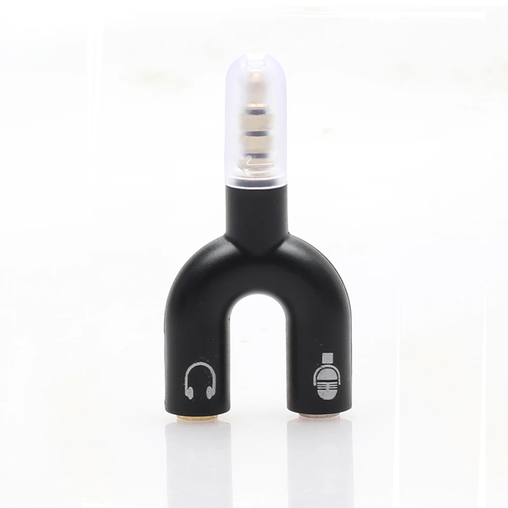 3 5 мм сплиттер стерео разъем u-образный аудио микрофон и Разветвитель для