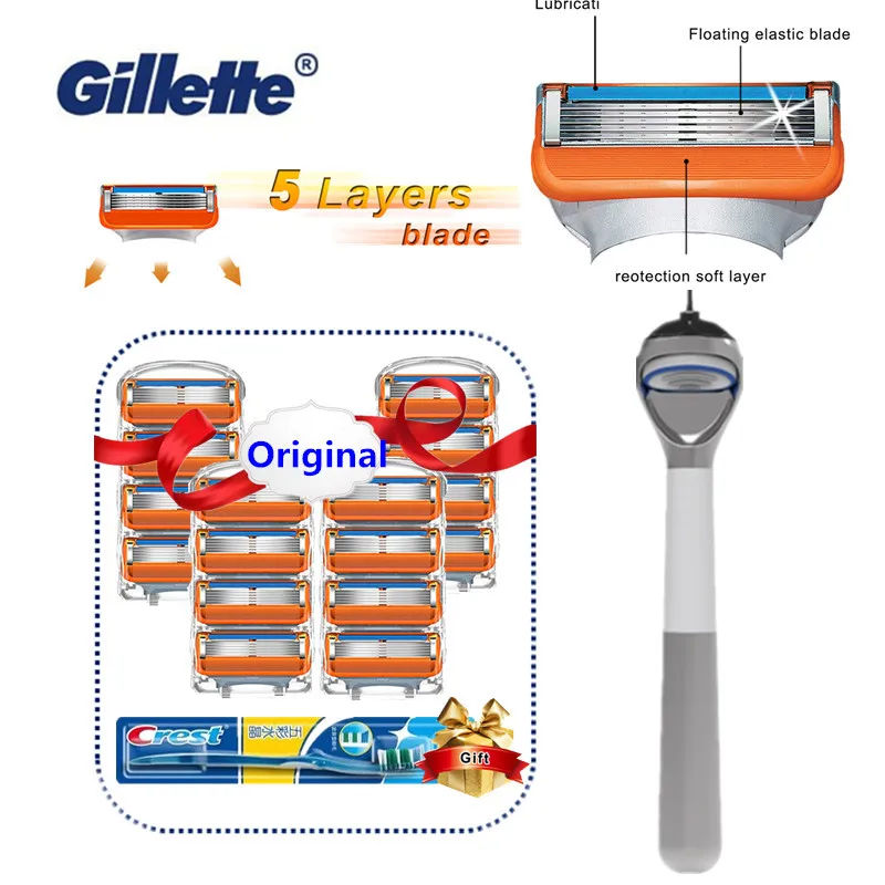 

Original Gillette Fusion 5 Shaver Blades Replaceable Cassettes for Shaving Gillette Razor Blade for Men Genuine High Quality