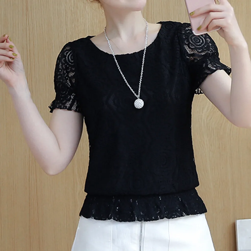 Blusas mujer de moda новинка 2019 хит продаж женский летний Повседневный Топ с круглым