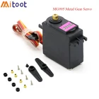 Цифровой сервопривод Mitoot RC MG995, металлический редукторный сервомотор с высоким крутящим моментом, вертолет, автомобиль, лодка, Радиоуправляемый автомобиль 18