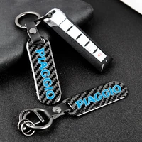 motorcycle accessories support customized carbon fiber metal premium keychain for piaggio liberty125 150 fly150 mp3 500