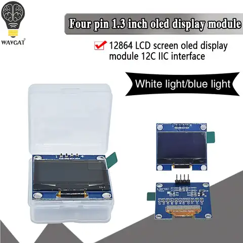 Модуль oled IIC 1,3 дюйма, серийный, белый, синий, 128X64 I2C SSD1306 12864 плата с ЖК-экраном VDD GND SCK SDA для Arduino