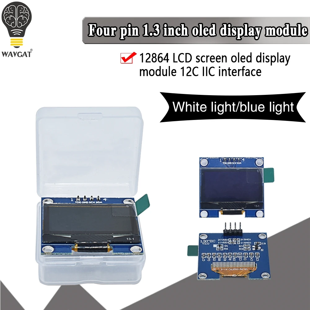 1 3 дюймов oled IIC Серийный белого и синего цвета OLED Дисплей модуль 128X64 I2C SSD1306 12864