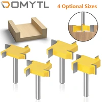 four blade t type milling cutter 6 mm slotting woodworking milling cutter bottom drill trimming knife industrial grade