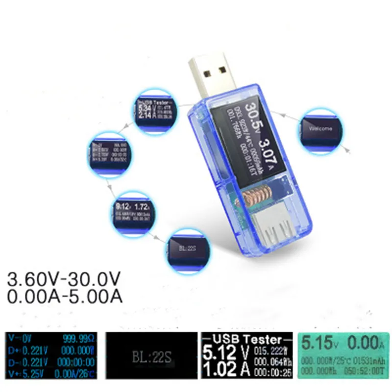 Горячая 12 в 1 USB dc Цифровой вольтметр тестер amperimetro напряжение измеритель тока Амперметр детектор power bank индикатор зарядного устройства