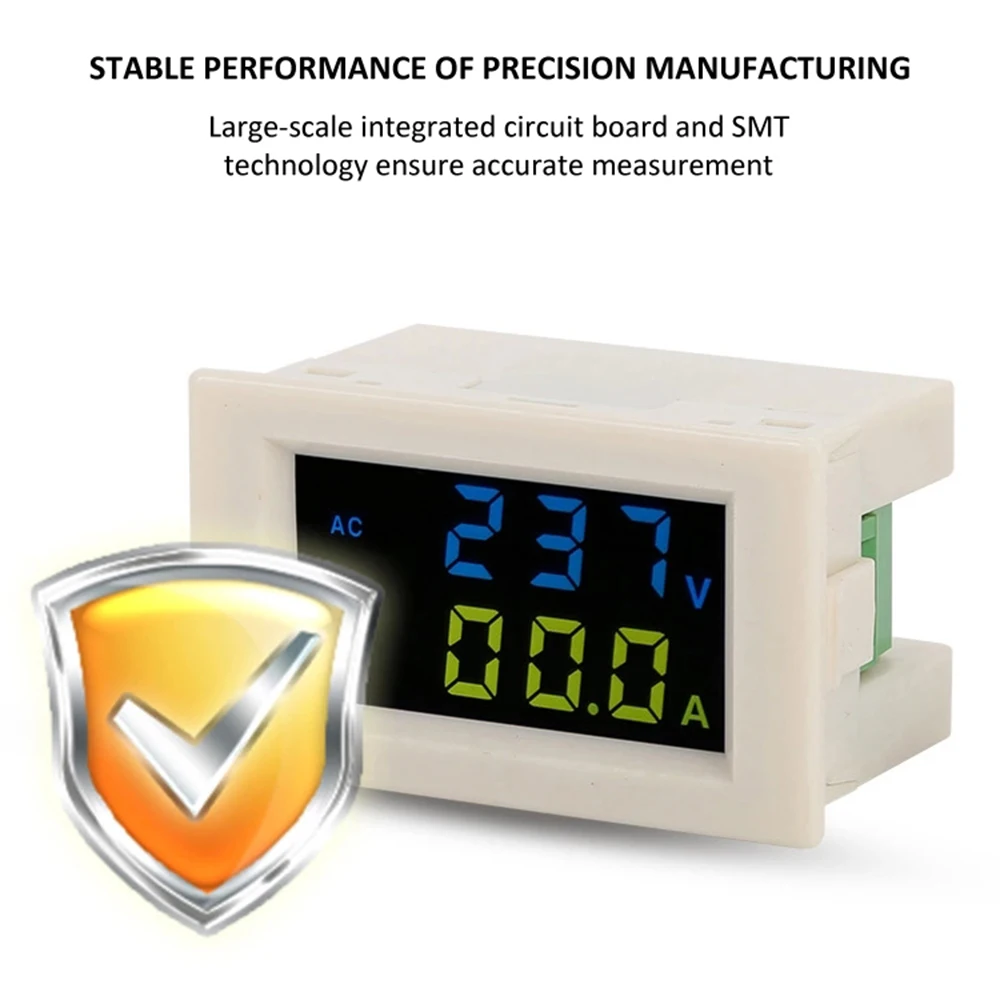Двойной цифровой ЖК дисплей вольтметр амперметр измерение напряжения
