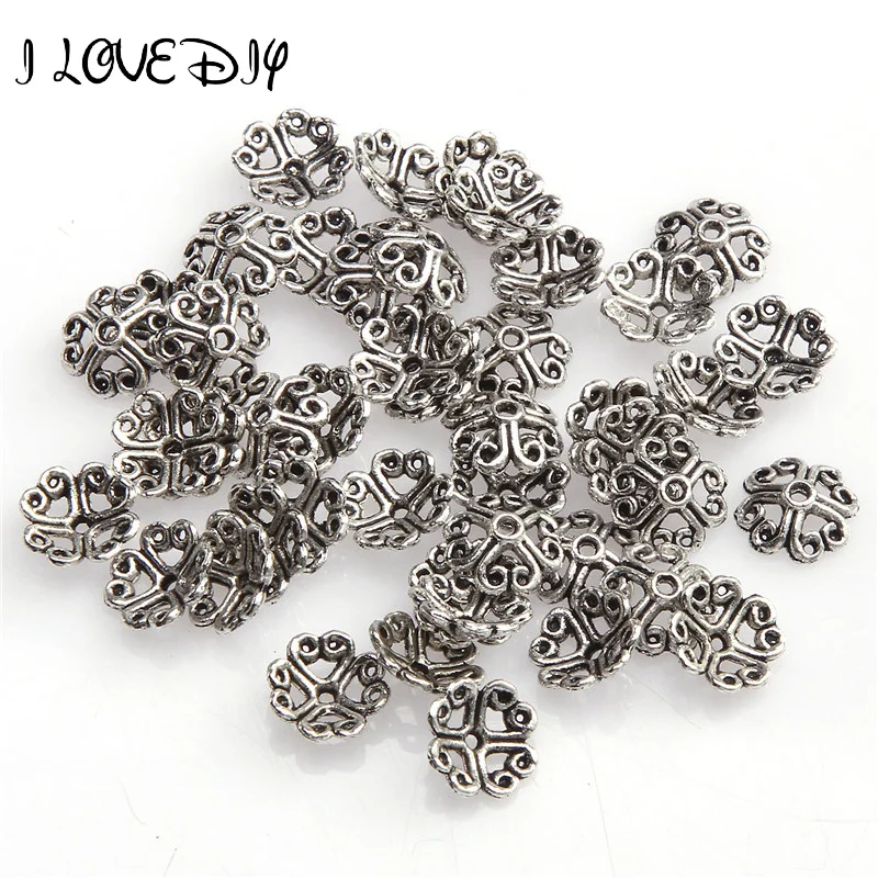 100 шт. 8 мм серебристые металлические круглые бусины|Ювелирная фурнитура и