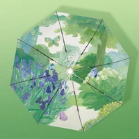 flower theme umbrella sun rain umbrella parasol female plegable sombrillas paraguas guarda chuva parapluie