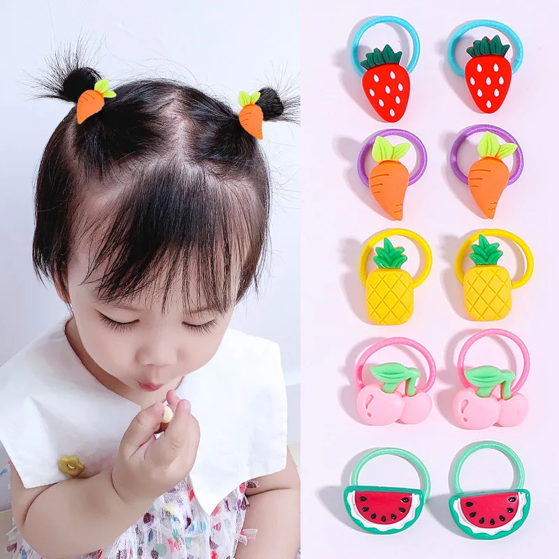 

10 Pcs/Lot Small Cartoon Animal Princess Headwear Kids Flower Elastic Hair Bands Children Tie Girls Accessories Baby Headdress