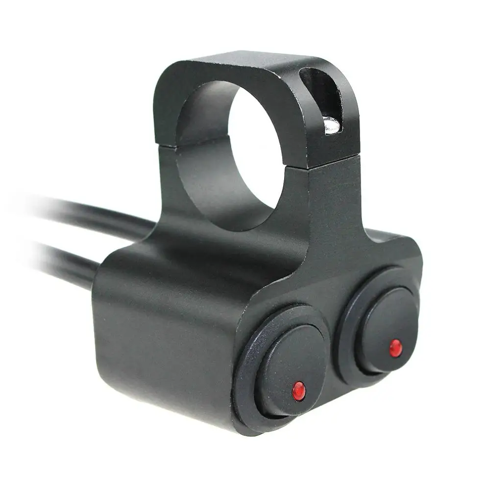 

Universal Waterproof CNC Motorcycle Handlebar Double Switch Button Headlight Spotlight Switch Indicator Light for Motorbike ATV