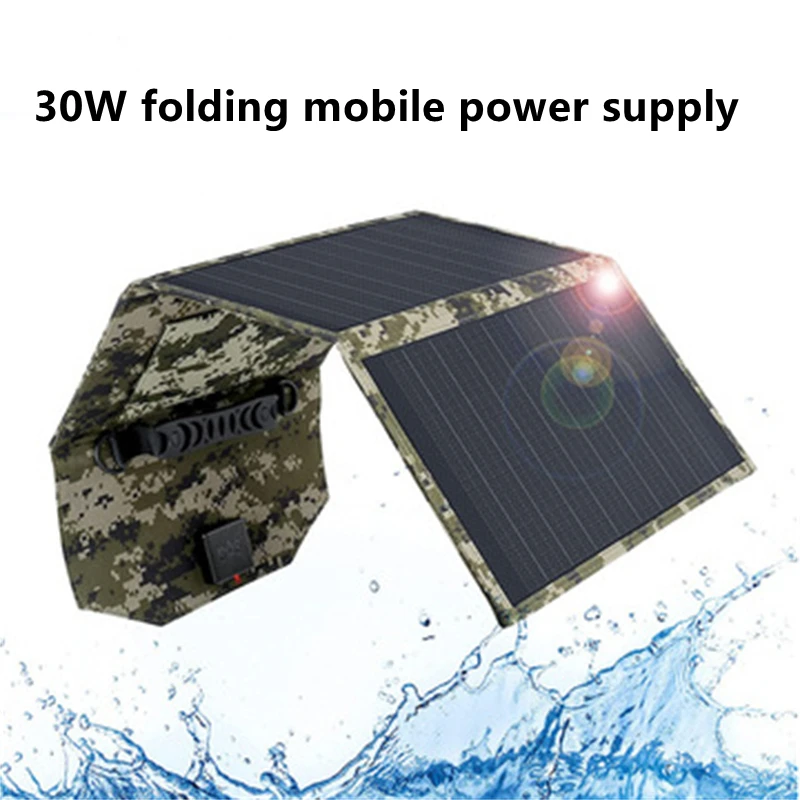 

Однокристальный складной мешок на солнечной батарее, 5 В, 30 Вт, уличная зарядная пластина на солнечной батарее, портативная уличная аварийна...