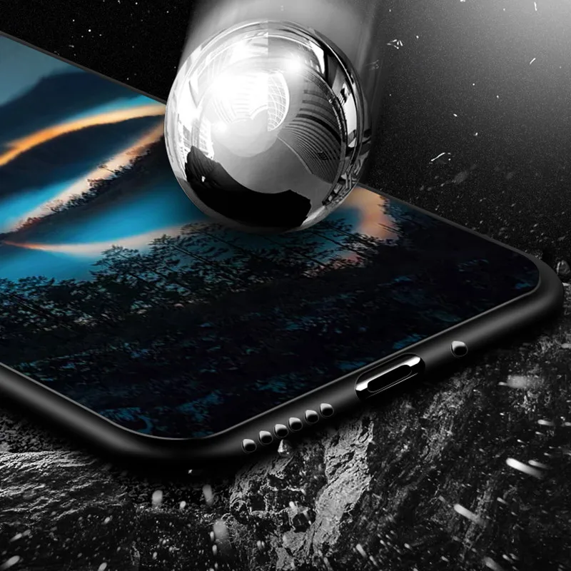 

Anime Demon Slayer Phone Case For iPhone 12 11 Pro Max X Case Tempered Glass Shockproof Cover For iphone 7 8 Plus SE 2020 Funda