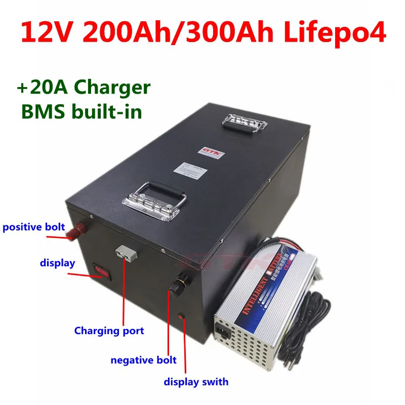GTK 2000 циклов Lifepo4 12 В Ач аккумулятор с 4S BMS для автодома солнечная система Кемперы RV