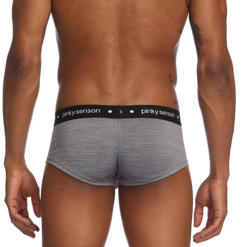 Сексуальные трусы боксеры большой карман для пениса нижнее белье с низкой