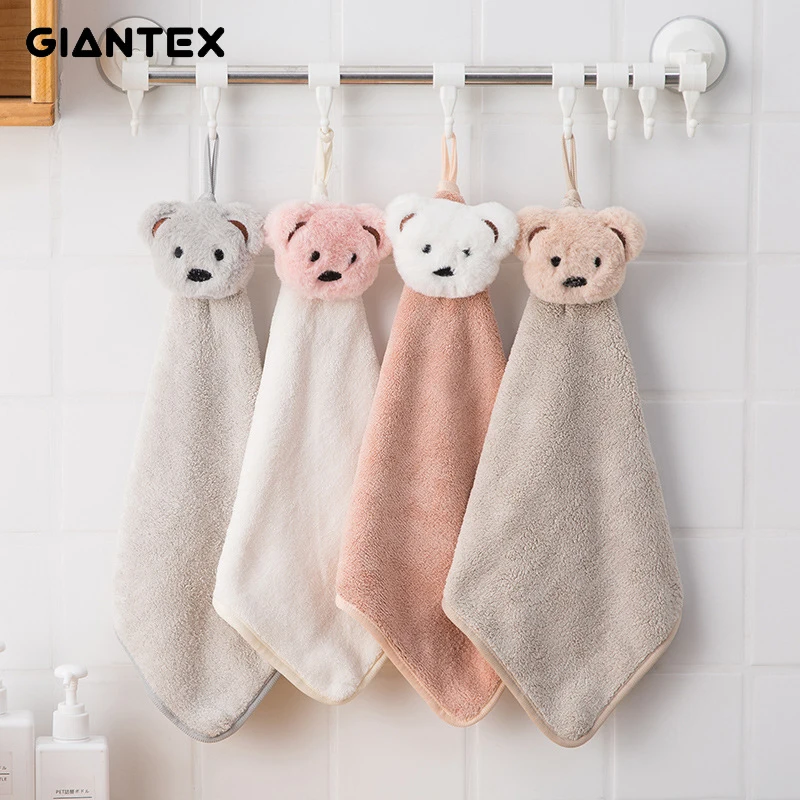 GIANTEX милое супер мягкое впитывающее полотенце из микрофибры для рук подвесное