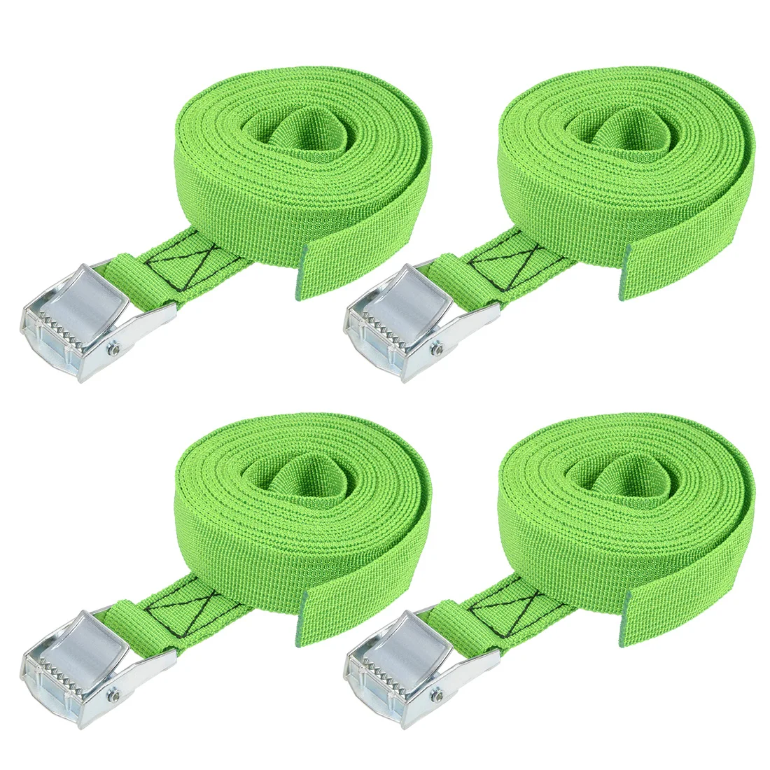 

uxcell Lashing Strap Cargo Tie Down Straps with Cam Lock Buckle Up to 551lbs 1.6' - 39' Length 4pcs 4pcs 25mmx3.5M Green
