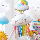 С мультипликационным принтом в виде улыбок радуги облака шары для свадьбы и дня рождения вечерние детского сада украшения дома шар baby shower мальчик или девочка