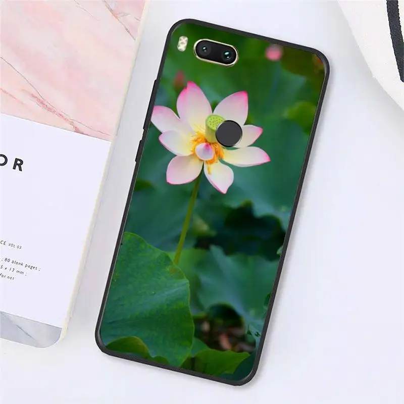 

Lotus Flowers pattern Phone Cases For Xiaomi Redmi note 7 8 9 t k30 max3 9 s 10 pro lite Luxury brand shell funda coque