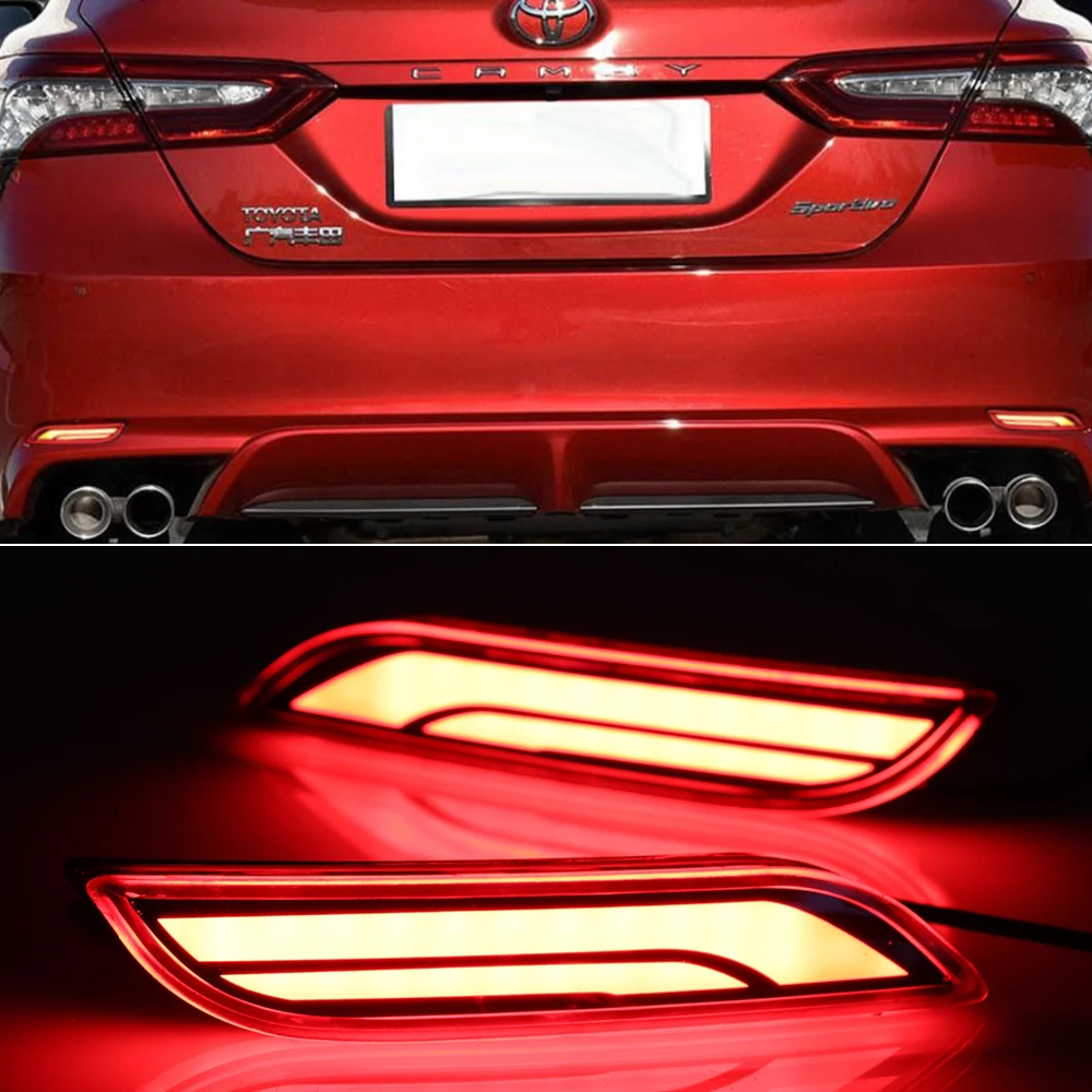 2 шт. Светодиодный отражатель для Toyota Camry 2018 2019 2020 задний бампер светильник фар