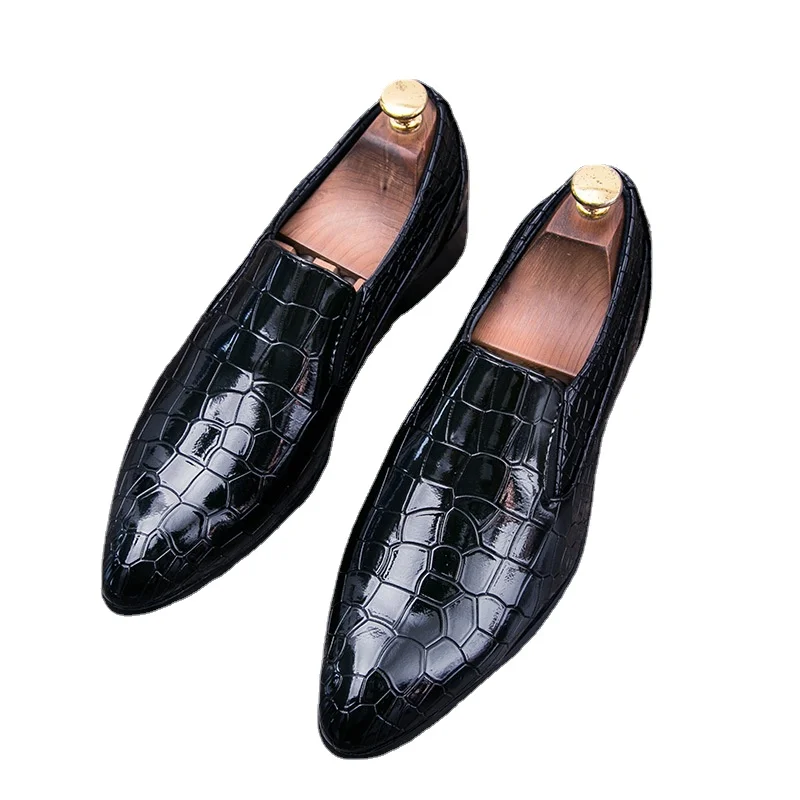 

Крокодиловая обувь для парикмахеров, мужские классические свадебные туфли, кожаные итальянские классические туфли для мужчин, деловые туф...