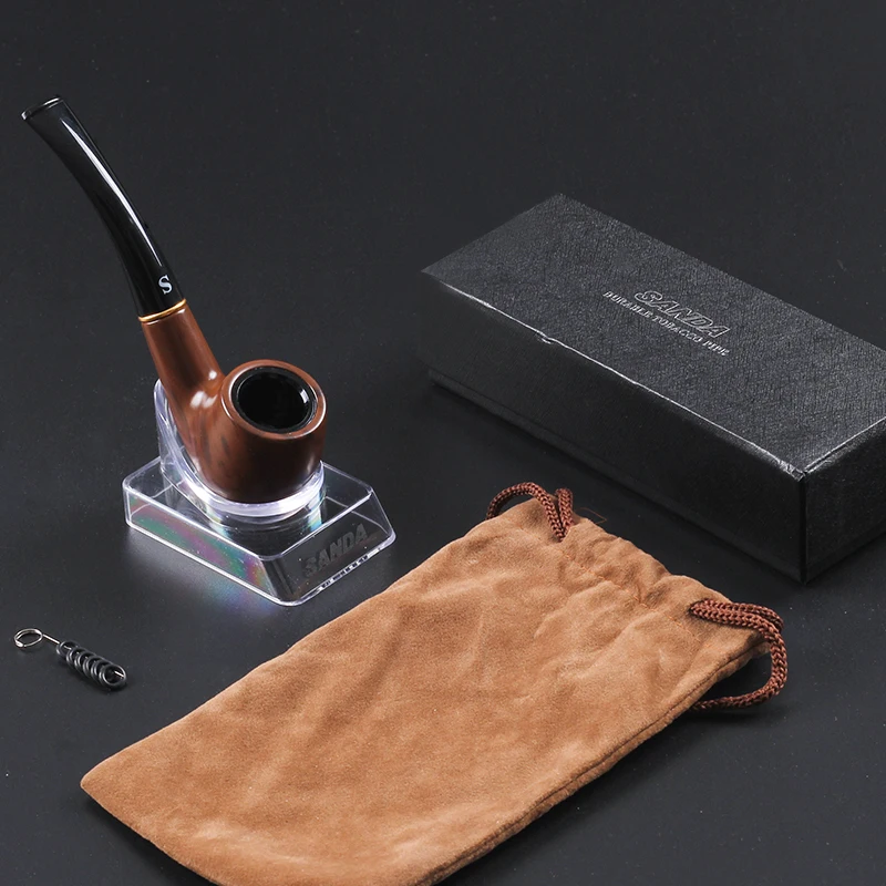 Набор для курения Sanda трубка прозрачная подставка труб тканевый мешок Подарочная