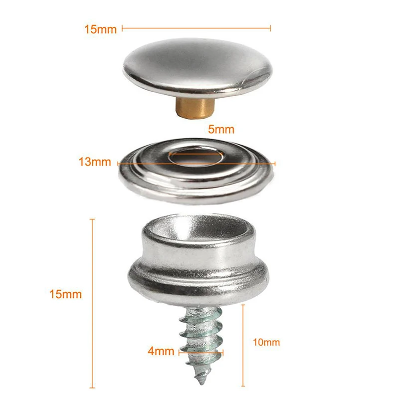 

Canvas Snap Fastener Home Improvement 15mm Copper Kit Stainless steel Furniture