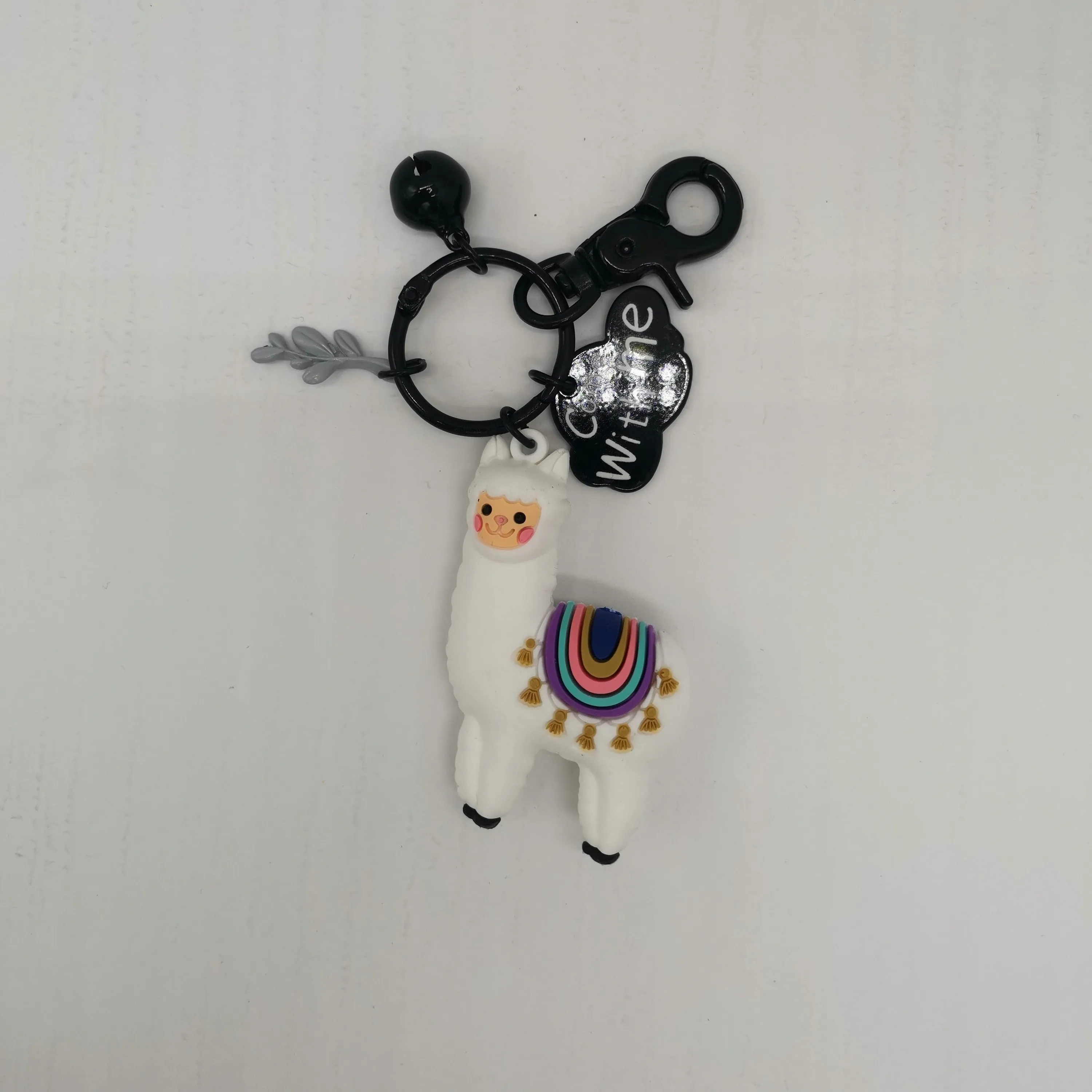 

Cute 3d Alpaca Key Chain Glue Small Sheep Doll Pendant Keychain Children Gift Backpack Car Accessories Keyring