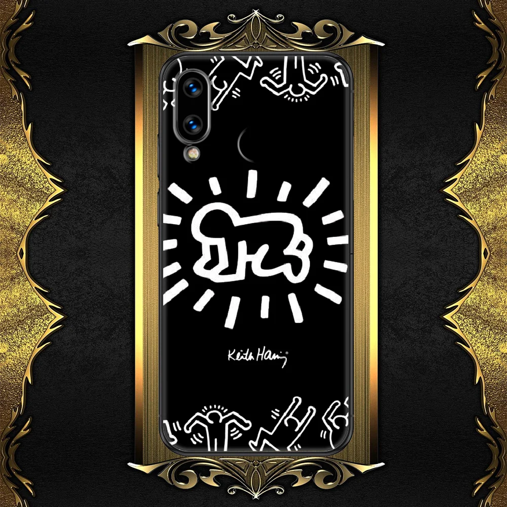 

Keithes Graffiti Haring Art Phone case For Huawei Honor 6 7 8 9 10 10i 20 A C X Lite Pro Play black luxury waterproof art