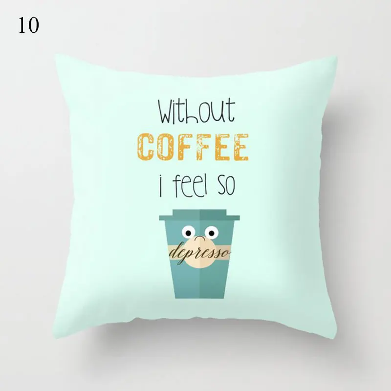 Наволочка с принтом мятно-зеленого цвета Геометрическая модная квадратная