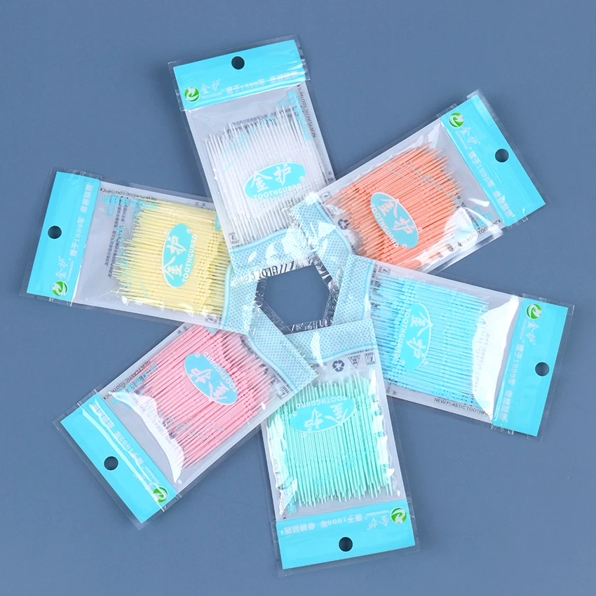 100 шт. двухсторонняя зубная щетка для ухода за полостью рта межзубная зубные