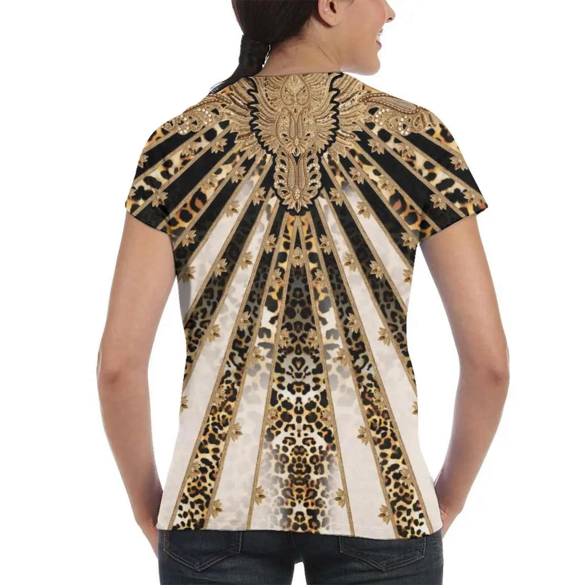 

New Hot Women T Shirt Free Custom Made Name Ladies Summer Tops European and American Flower Printed Dropshipping