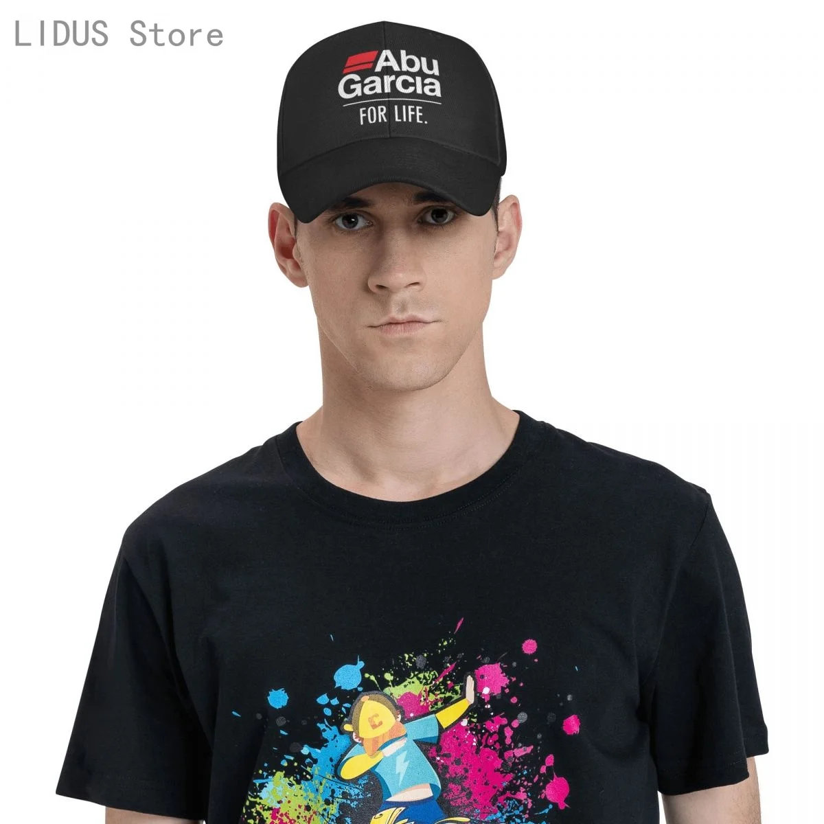 

Fashion hats Cool Abu Garcia Printing baseball cap Men and women Summer Caps New Youth sun hat