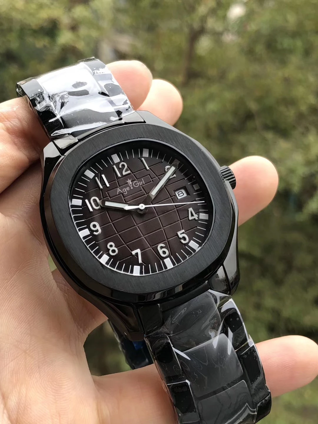 

Classic New Automatic Mechanical Men Watch Sapphire Full Black Blue Iiron Transparent Glass Back Watches Limited Sport AAA+