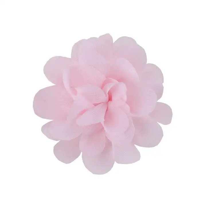 

solid color chiffon fabric rose flower for baby hair accessory headband hair clips free shipping
