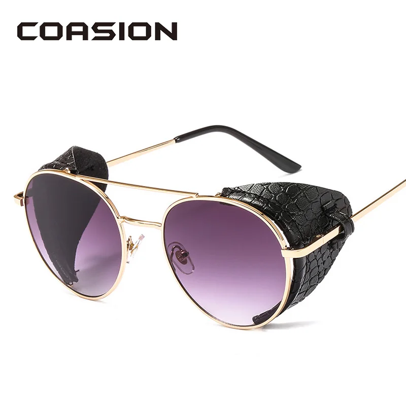 COASION 2019 Модные солнцезащитные очки в стиле ретро стимпанк для женщин и мужчин